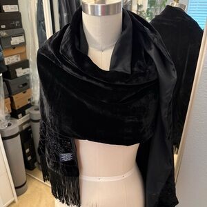 Ann Taylor Vintage Velvet Beaded Scarf 🧣